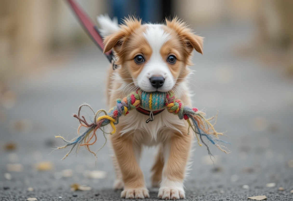 How to Stop Puppy from Biting Leash: 7 Proven Tips (2025 Guide) 5 How to Stop Puppy from Biting Leash – Puppy Carrying Tug Toy Instead of Leash