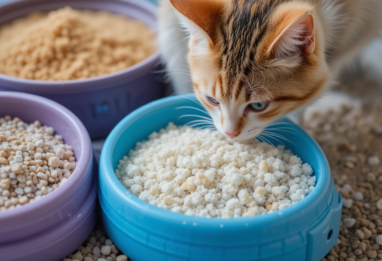 Say Goodbye to Asthma Attacks! Best Litter for Cats with Asthma Today 2 Various types of low-dust cat litter suitable for cats with asthma
