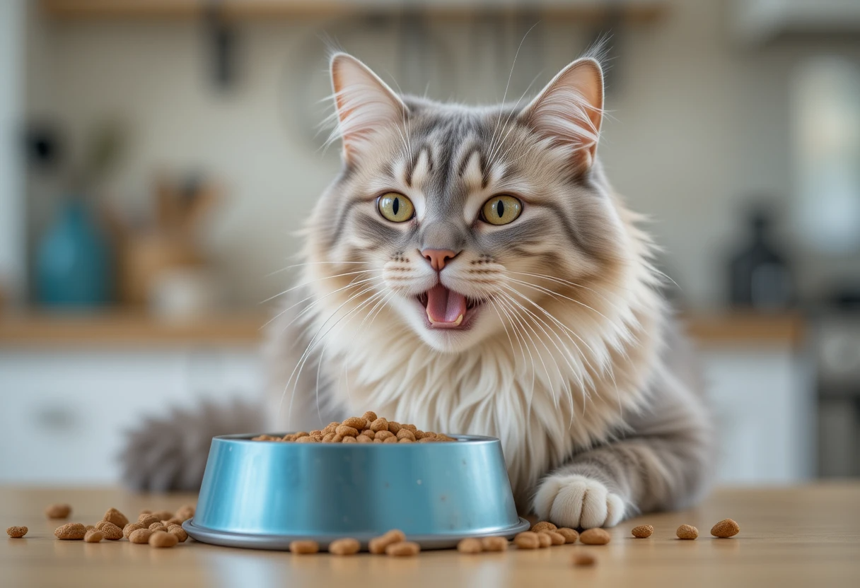 Top 10 Best Cat Foods for Senior Cats to Gain Weight 2 Senior cat eating healthy cat food to gain weight