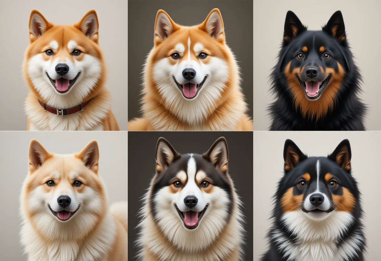 Top 10 Most Popular Japanese Dog Breeds Everyone Loves 3 Collage of six sacred Japanese dog breeds including Shiba Inu, Akita, Hokkaido, Kai Ken, Kishu Ken, Shikoku