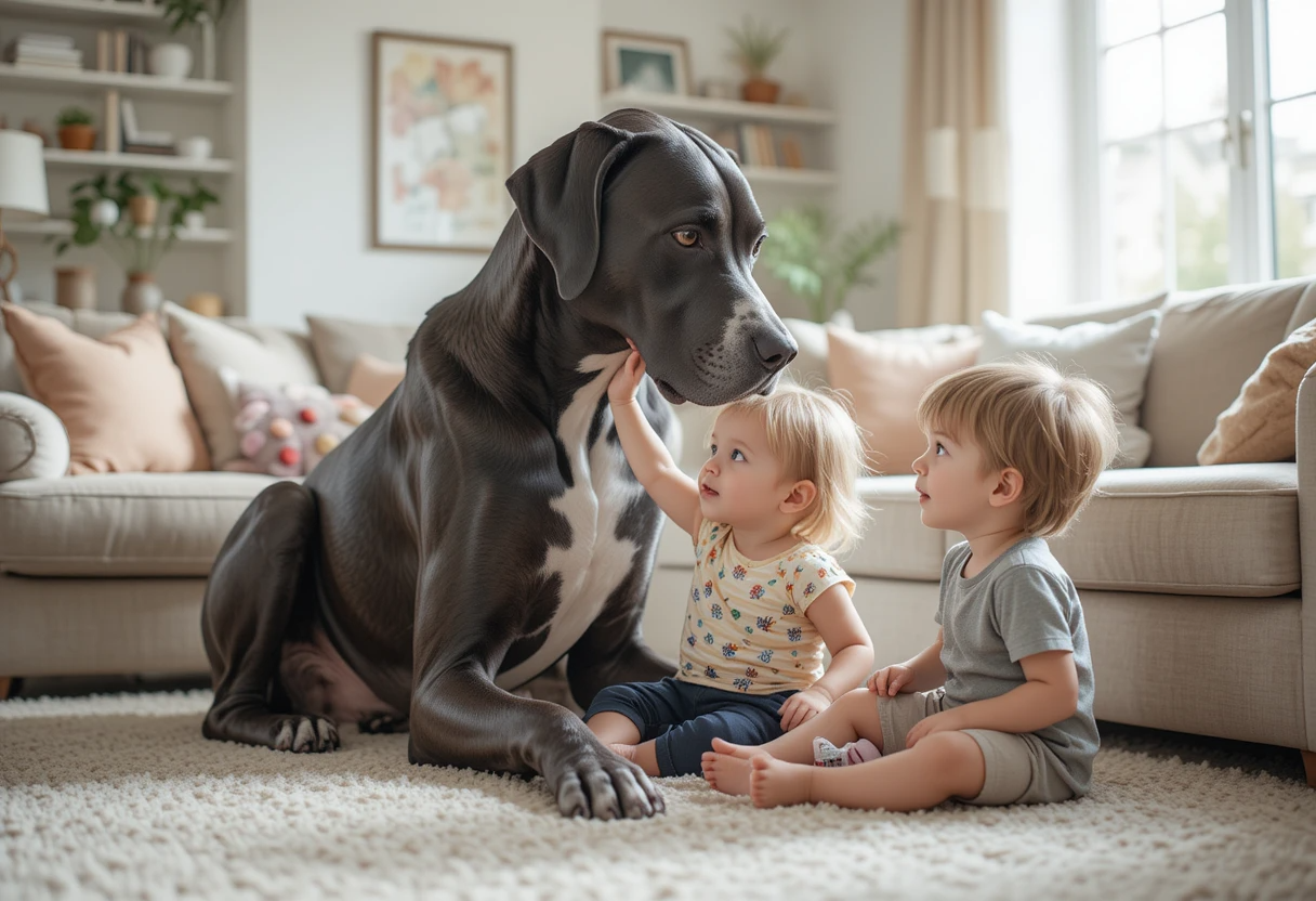 Are Great Danes Good With Small Kids 3 Are Great Danes Good With Small Kids - Gentle Giant Interacting Safely with Children Indoors