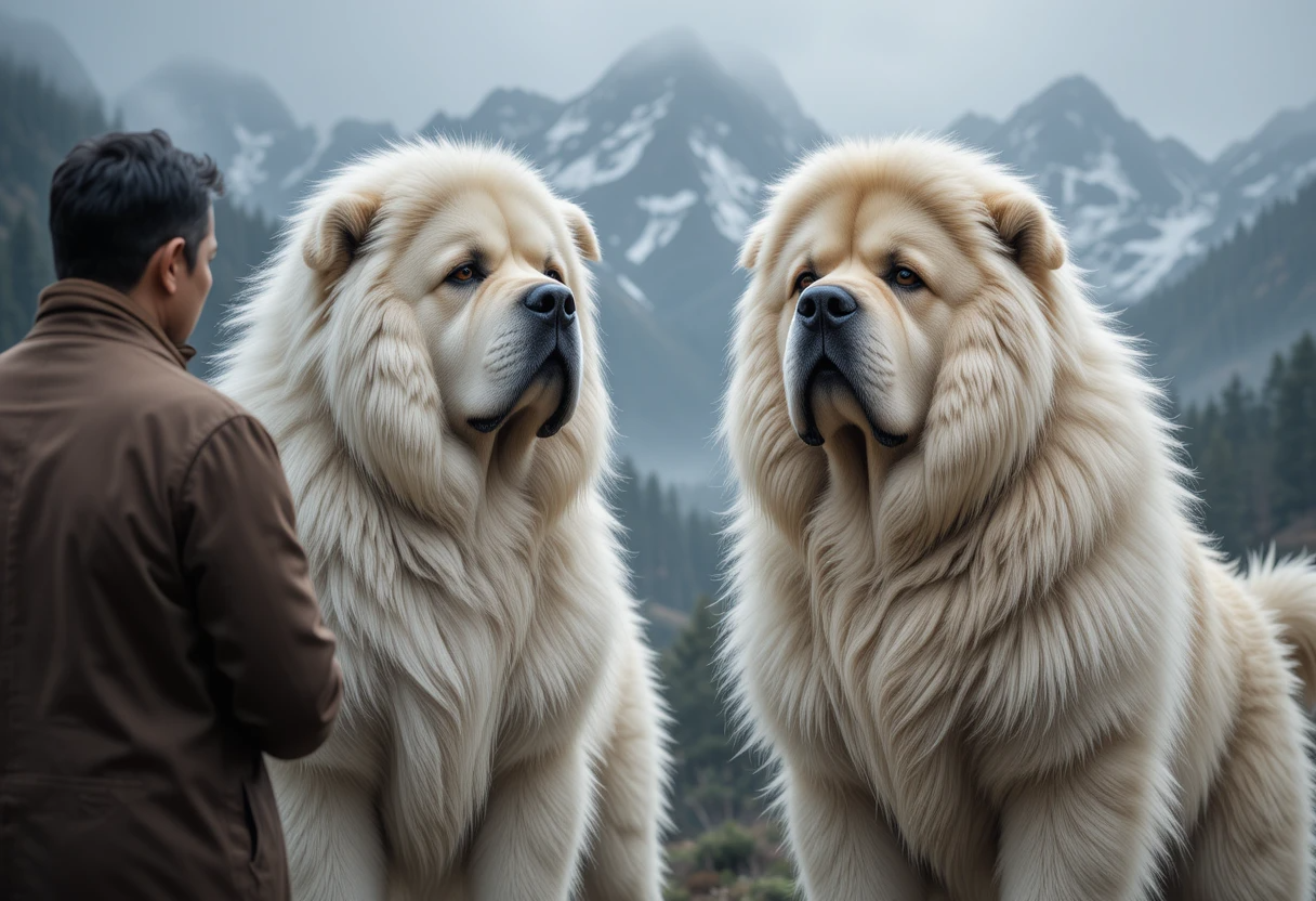 White Giant Tibetan Mastiff: Price & Facts Guide 3 Pure white vs cream-colored Tibetan Mastiffs highlighting the controversy